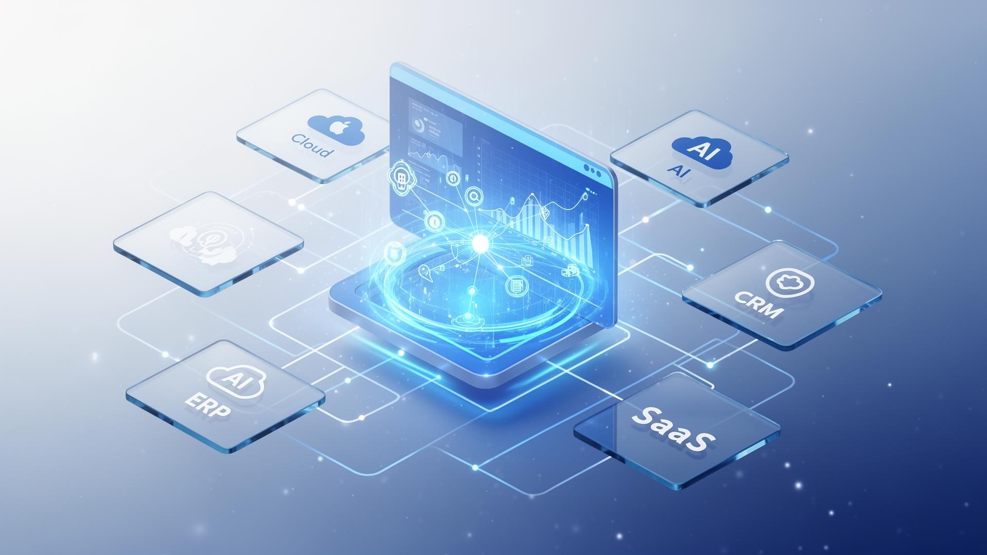 MSMB Desk unified digital ecosystem connecting Cloud, AI, ERP, CRM and SaaS